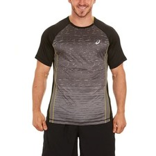Asics Men s Short Sleeve Shori Tee Printed Black, Medium