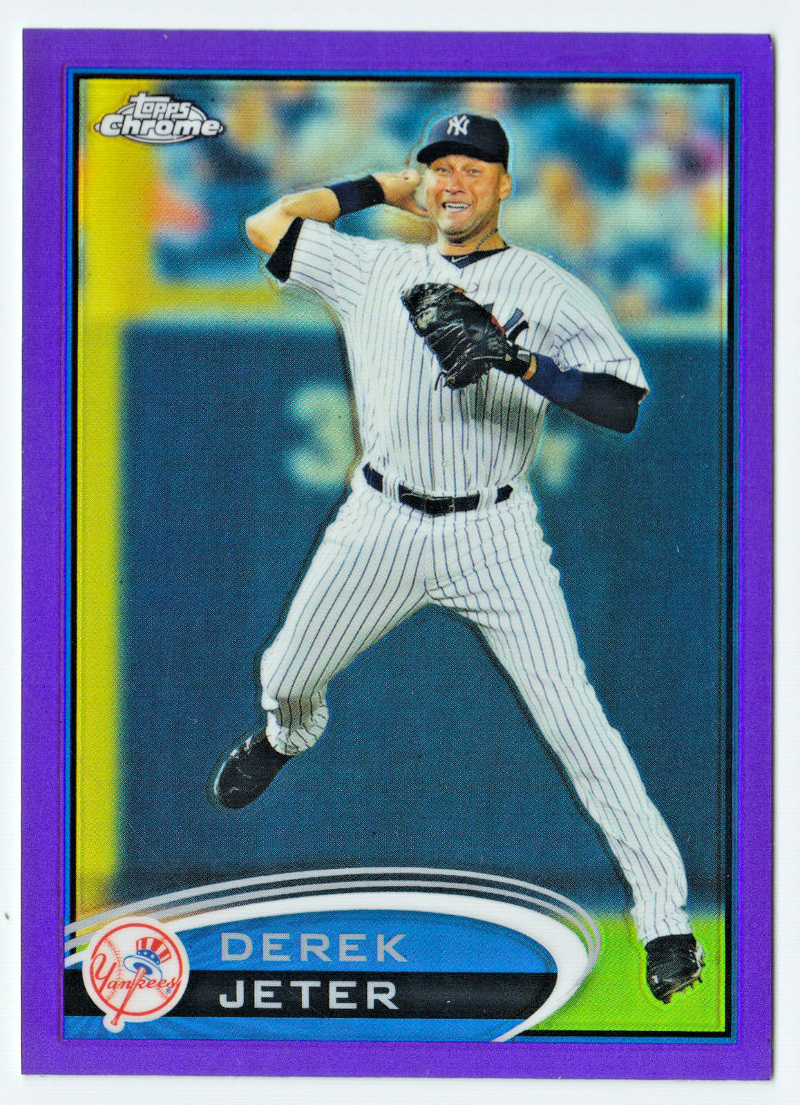 2012 Topps Chrome Derek Jeter Purple Refractor HOF YANKEES #84