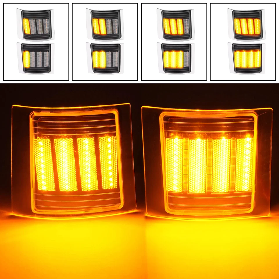 Lámpara de luces LED secuenciales laterales de esquina para Chevy C/K 1500 2500 3500 94-98 Foto 3 de 4