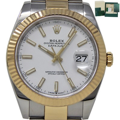 NEW Rolex Datejust 41mm 126333 White Steel Gold Oyster ROLEXWARRANTY2021 #2006-1