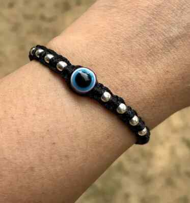 2 Stück 925 Silber Evil Eye Schutz Armband Amulett Nazariya, verstellbar 1
