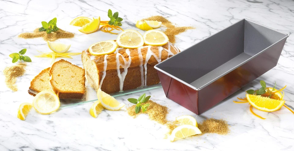 Kastenform 30 cm Backform aus Stahl Königskuchenform mit zweifarbiger Antihaf... - Bild 3 von 4