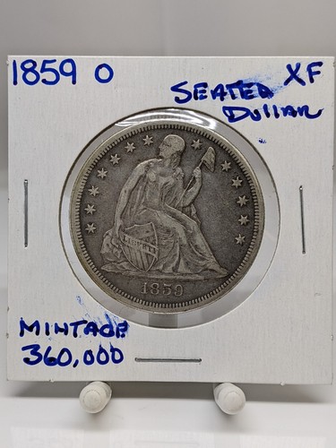 1859-O Seated Liberty Dollar XF Condition 360,000 Mintage