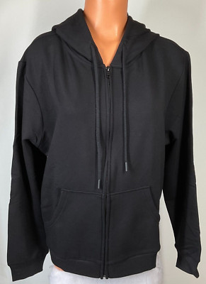 Eddie Bauer Ladies' Black Fleece Full Zip Hoodie XXLarge NWT