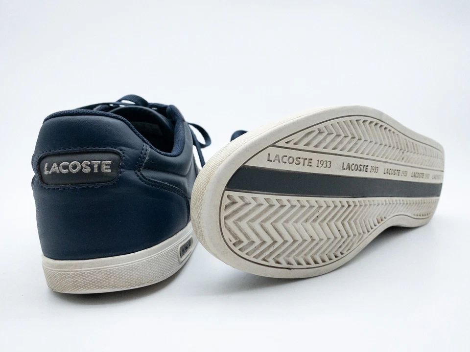 Lacoste Hombre Zapatillas Deportivas Cuero Azul Talla 43 EU Sin Patrón - Imagen 2 de 4