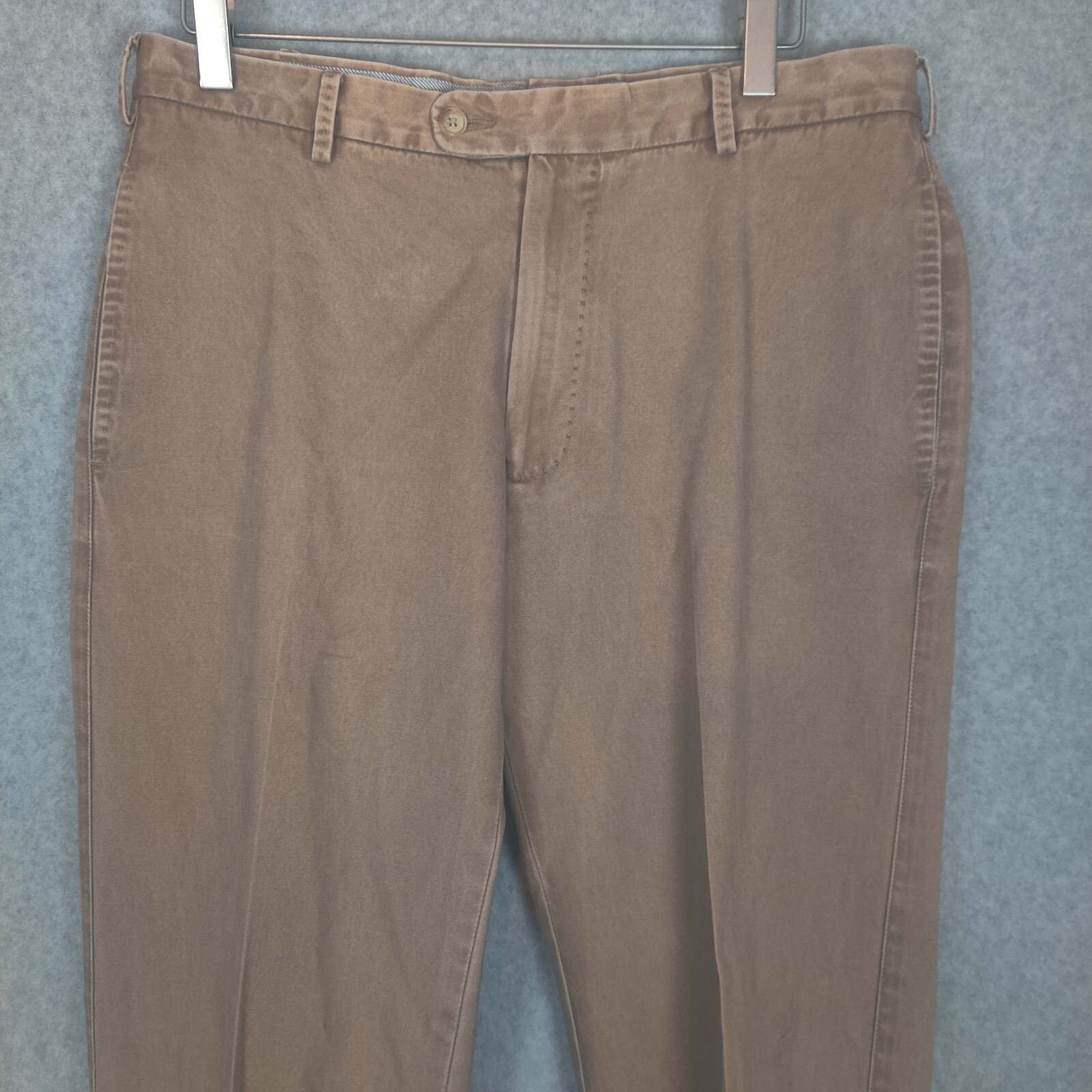 Peter Millar Pants Men 32 Solid Beige Flat Front … - image 2