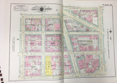 1957 WASHINGTON DC GEORGETOWN LAW SCHOOL DODGE & BELLEVUE HOTEL ATLAS MAP