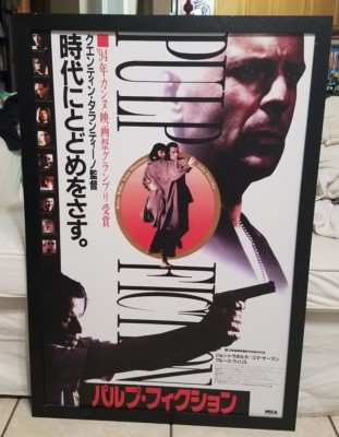 【当時物】90s PULP FICTION ORIGINAL POSTER PULP FICTION Original Movie Poster 1994 Recalled Lucky