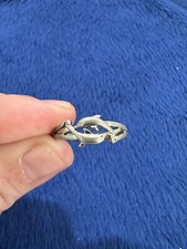 Sterling Silver 925 Double Dolphin Ring Size 7.25