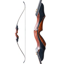 30-50lbs Archery Takedown Recurve Bow Wooden Riser for Right Hand Target Hunting