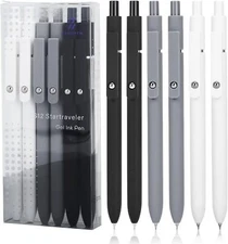 Ddaowanx Gel Pens 0.5mm Fine Point Quick Dry Black Ink Pens Retractable Nursi...