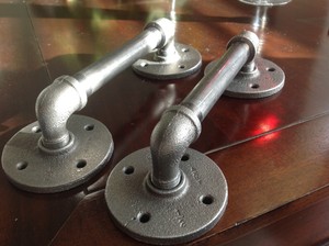 Industrial Pipe Door Pulls Steampunk Gate Pulls Barn Door
