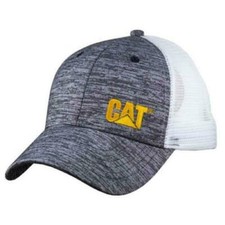 Caterpillar CAT Equipment Heather Grey  White Trend Mesh Cap/Hat