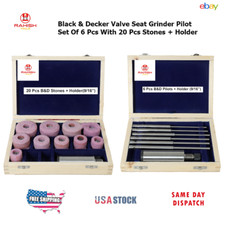 Black Decker Valve Seat Grinder 6 Pcs Pilot With Stones 20 Pcs  Holder Usa