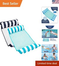 Lightweight Aqua 4-in-1 Pool Float Hammock - Comfortable Water Lounge 2 Pack
