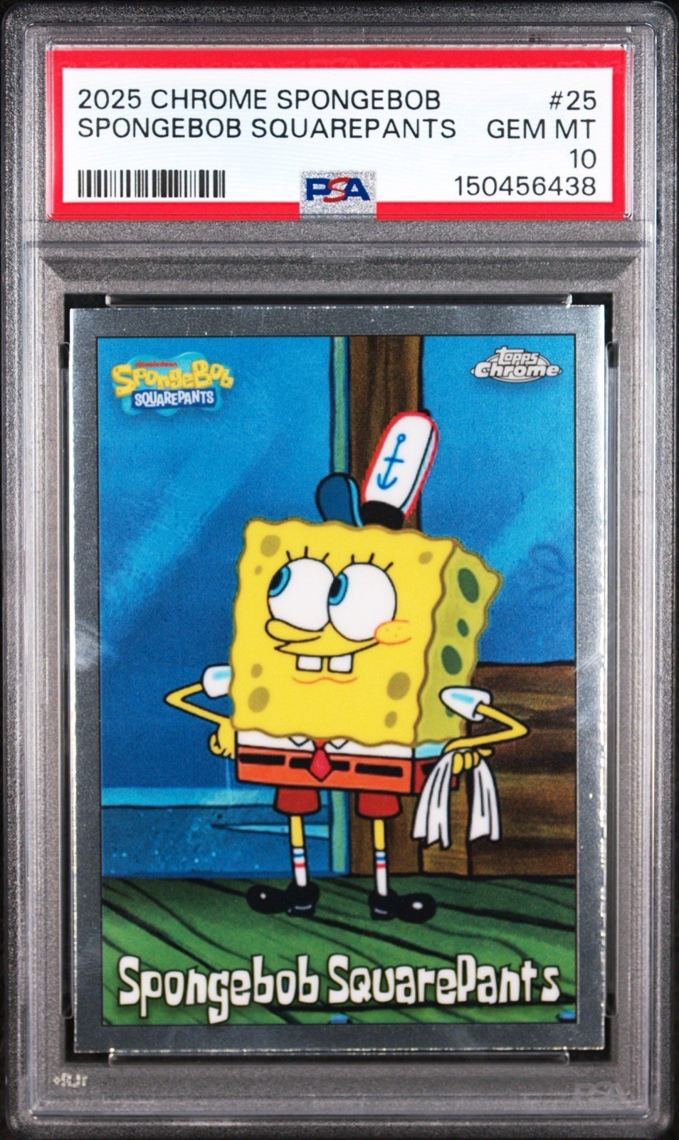SpongeBob Topps Chrome SpongeBob SquarePants Base PSA 10