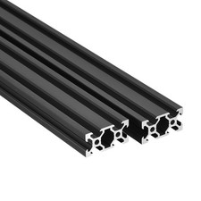 2pcs slot 2040 Aluminum Extrusion European Standard 19" Anodized Rail