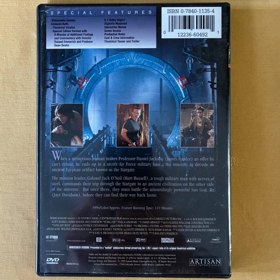 Stargate Artisan Special Edition CD Kurt Russell James Spader With Insert - Image 2 of 3