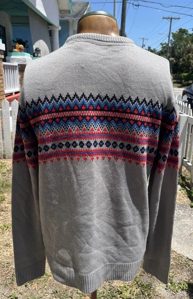 Brave Soul Navidad Fairisle Suéter en Gris Plata Talla Grande Foto 4 de 4