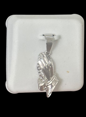 Sterling Silver Pendant- Praying Hands- pretty detail
