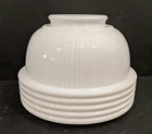 Vintage 8"x8" White Milk Glass Art Deco Ceiling Light Lamp Shade 3-7/8" Fitter
