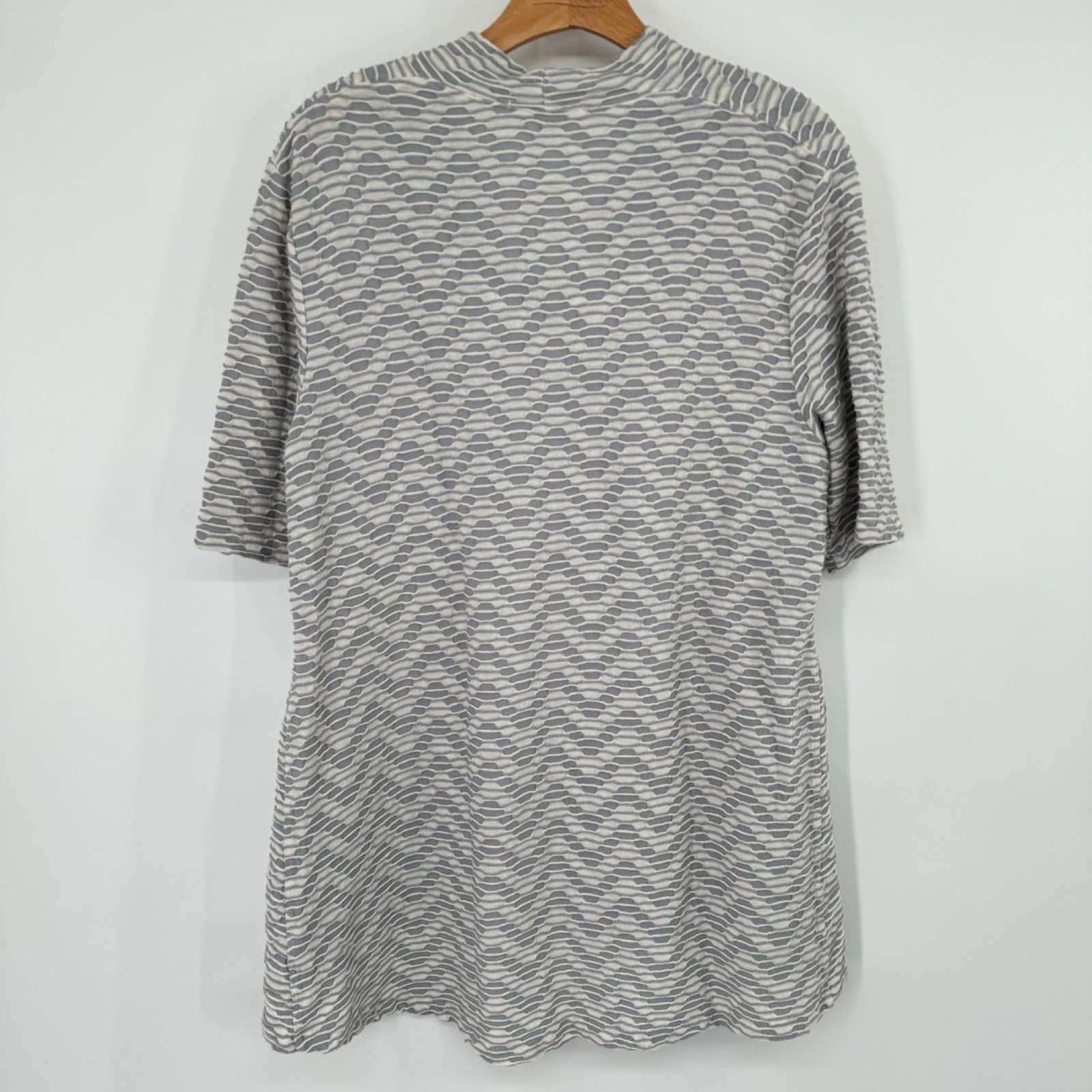 John Mark Gray White Patterned Cowl Neck Tunic kn… - image 9