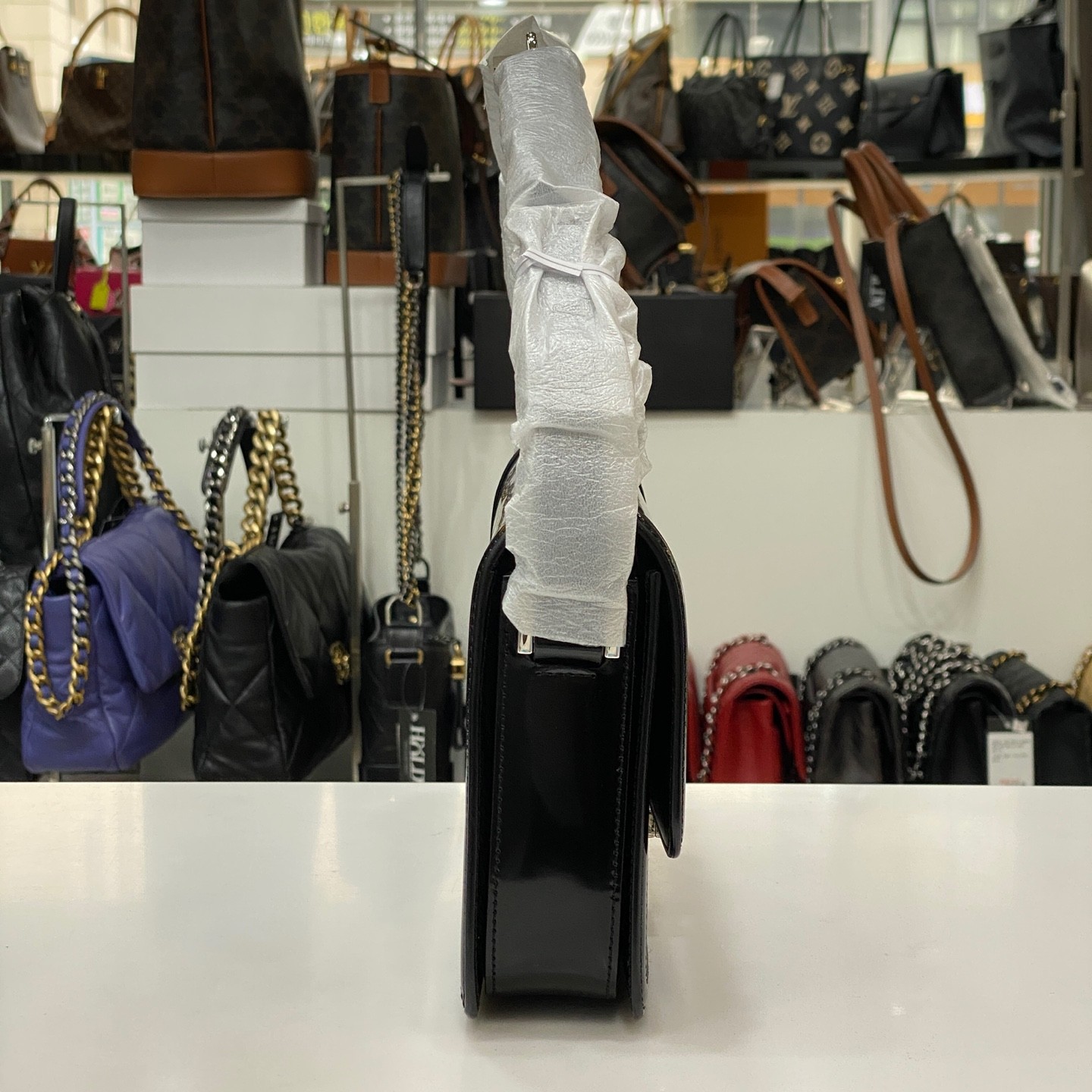 Borsa a tracolla media Saint Laurent Solerino nera 711039 141005959