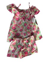 Tommy Bahama Kids Pink Watermelon Shirt  Shorts M 7/8 New