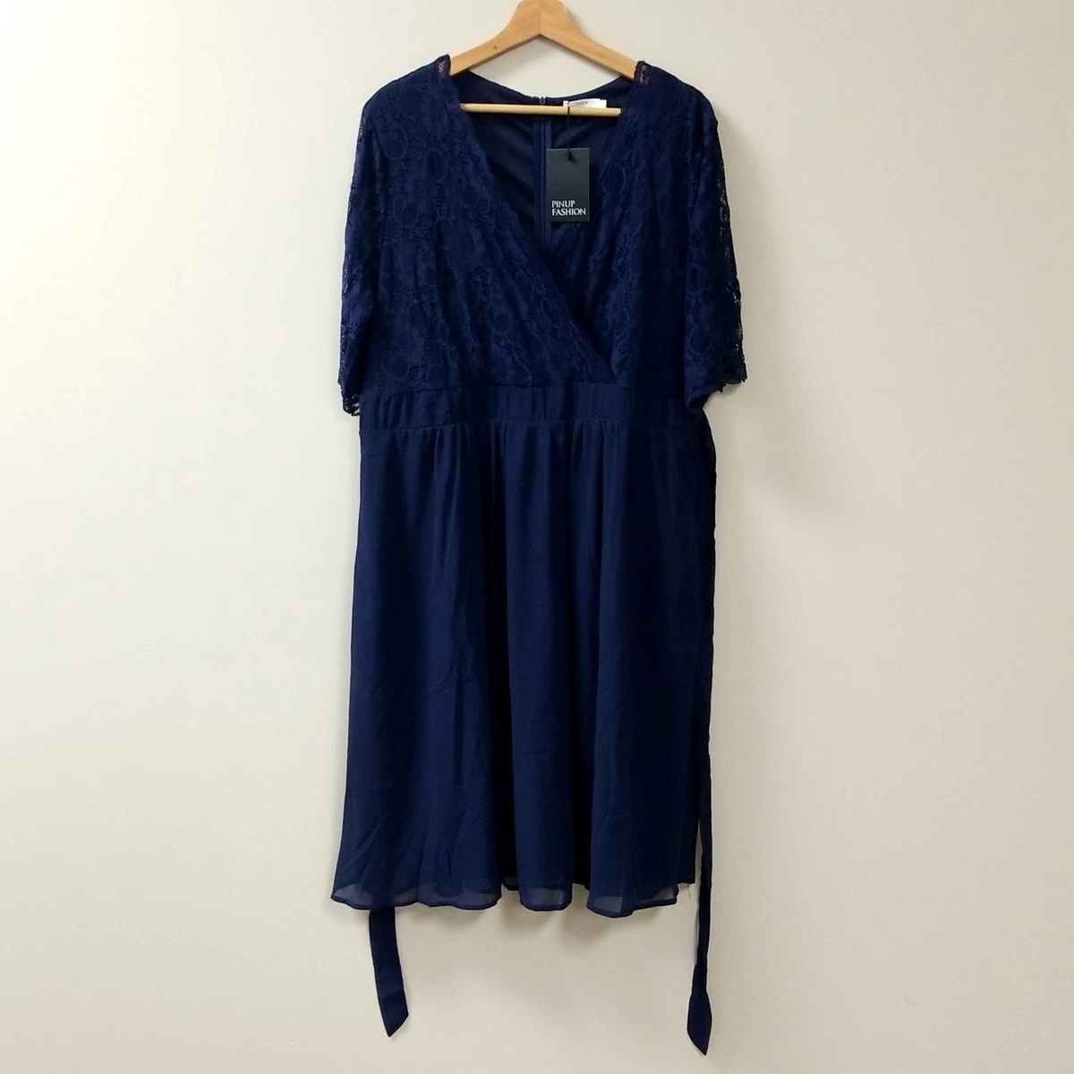 blue pin up dress Maternity Bowie Crepe Dress main image 0