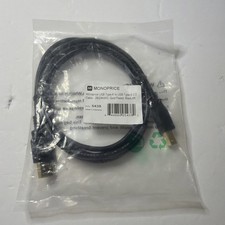 Monoprice USB Type-a to USB Type-B 2.0 Cable - 28/24AWG, Gold Plated, Black, 6ft
