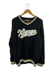X-LARGE Knit Sweater Thick L Black Solid Color 101223015003 LINE V NECK KNI