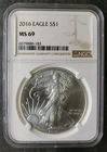 2016 $1 American Silver Eagle Dollar NGC MS69