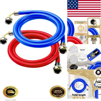 #ad #ad Durable 4FT Rubber Washer Hoses with 90 Degree Elbows Easy Install Solutions $30.99
