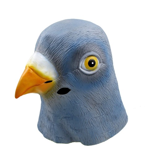 Deluxe Novelty Halloween Costume Party Latex Animal Head Mask Pigeon - Picture 5 of 8