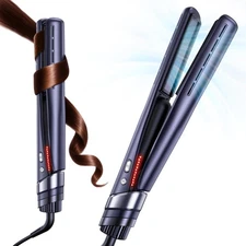 Airflow Styler Pro Flat Iron - 3-in-1 Hair Straightener & Curler wi... Fast Ship