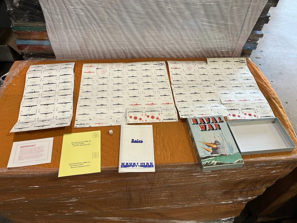 Naval War:  Avalon Hill  Board Game 1983. UNPUNCHED & COMPLETE - Image 2 of 4