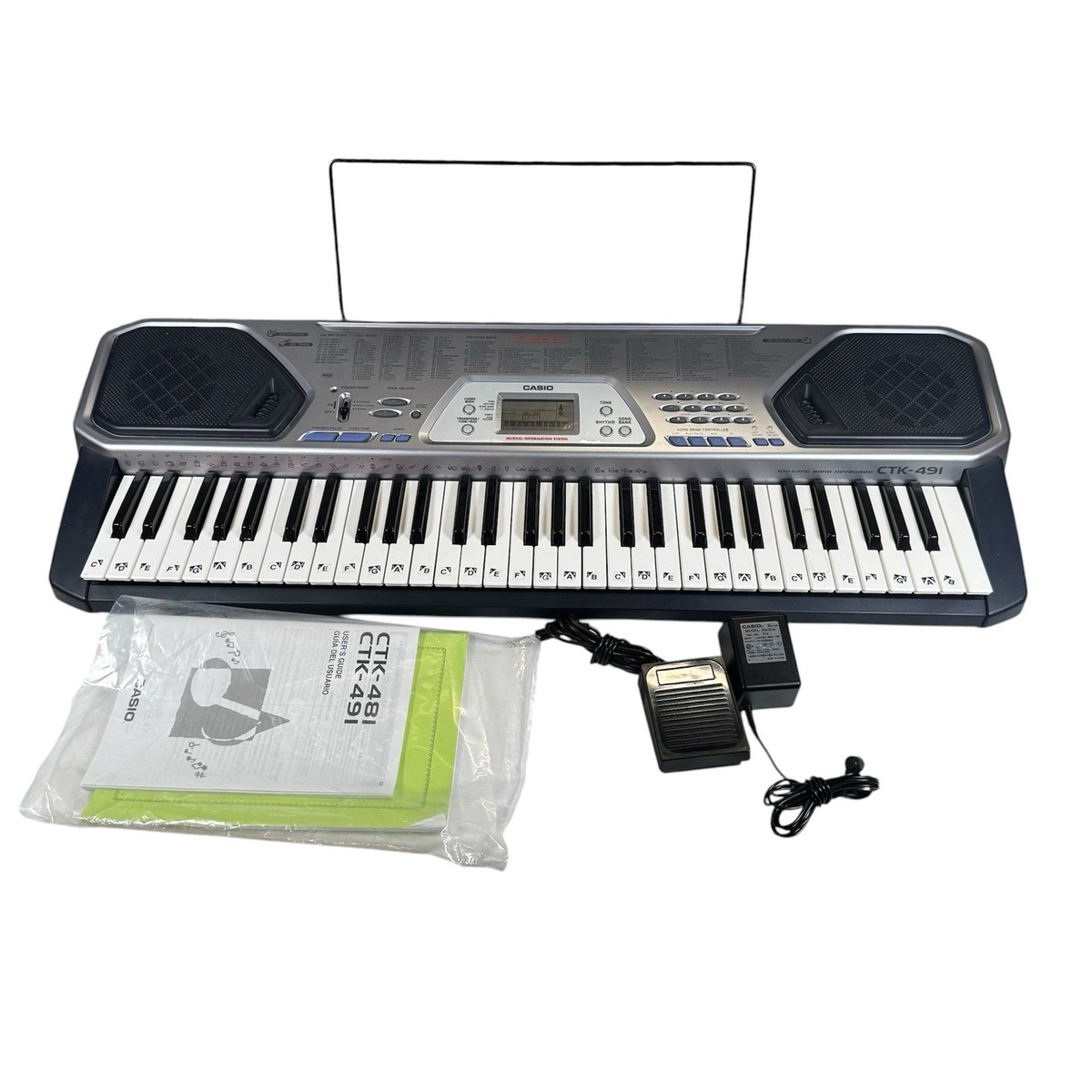 Casio CTK-491 100 Song Bank Electronic Keyboard Piano Works | eBay