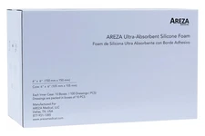 Silicone Foam w/ Super-Absorbent Layer, 6"x6"  - 100 Dressings - Buy in Bulk!