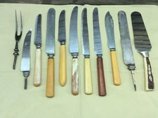 Vintage Bakelite Horn Handles Butter Knives Dinner Knives Fork CHOICE PER PIECE