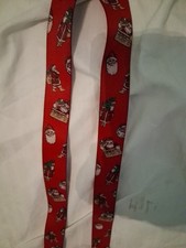 Santa Claus West Germany Vintage Christmas Suspenders Mens CAS Elastic Braces