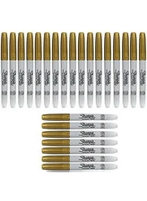Sharpie Gold Metallic Fine Point Permanent Autograph Markers 24 Pack