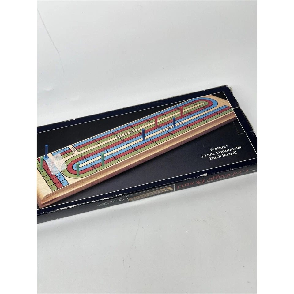 Vintage Cribbage Board Pressman Family Classics Tournament Peg Storage - Image 3 of 4