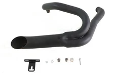 Black Wyatt Gatling 2 into 1 Exhaust Pipe Header Kit fits Harley Davidson