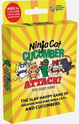 NIB FACTORY SEALED Moonsprocket Games Ninja Cat Cucumber Attack! Fun Card Game