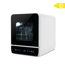 Freestanding Mini Dishwasher 6+4 Program Kitchen Table Top Dish Cleaner w/ Light