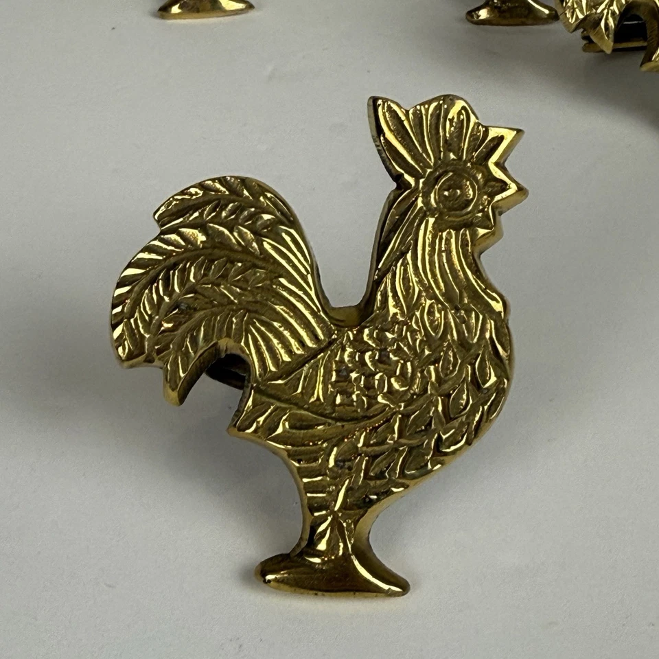 Tovagliolo Vintage Ottone Anello Girarrosto Set di 8 Charm Rustico Decorazione Cucina Country - Immagine 2 di 4