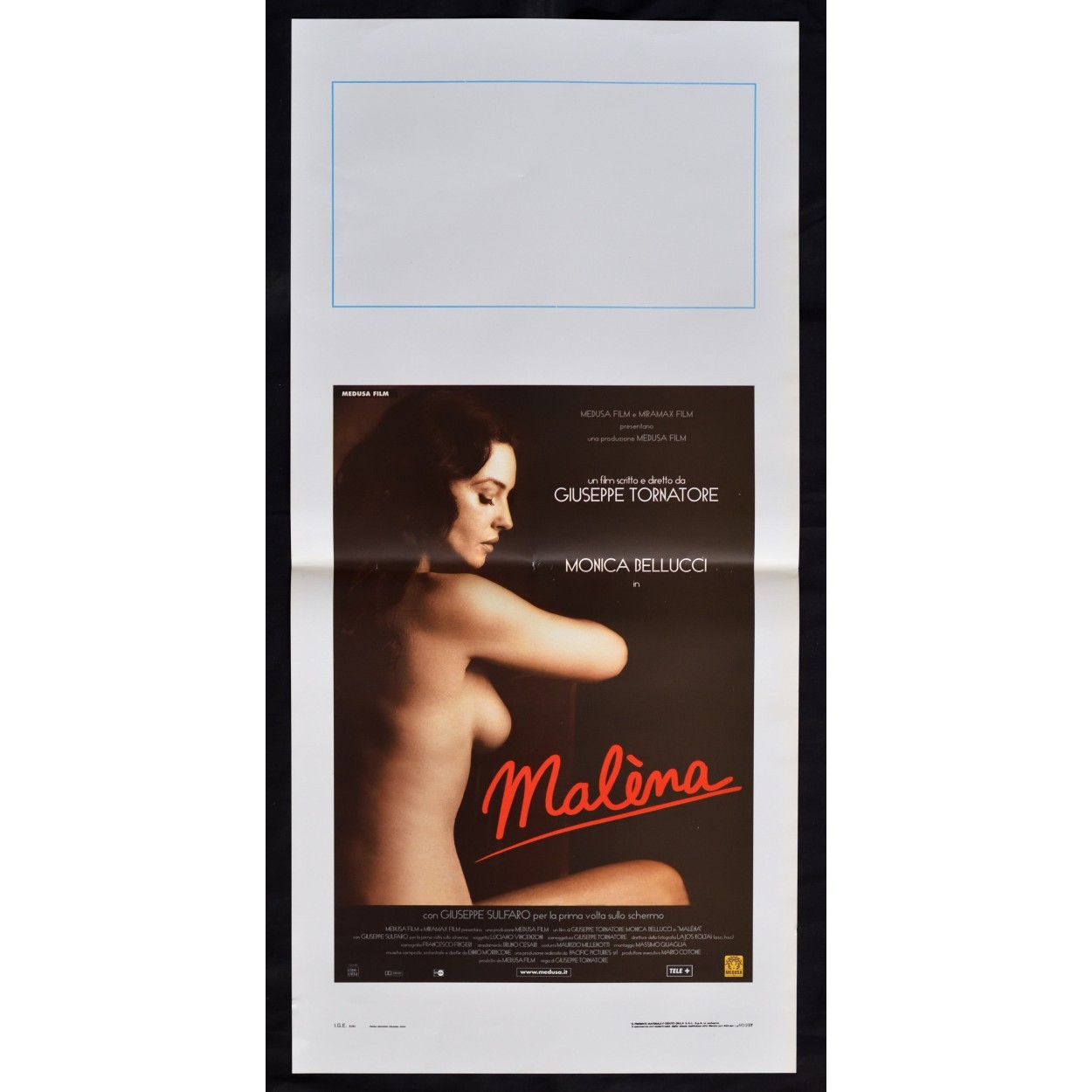 Locandina originale film Malèna (2000) - Regia di Giuseppe Tornatore