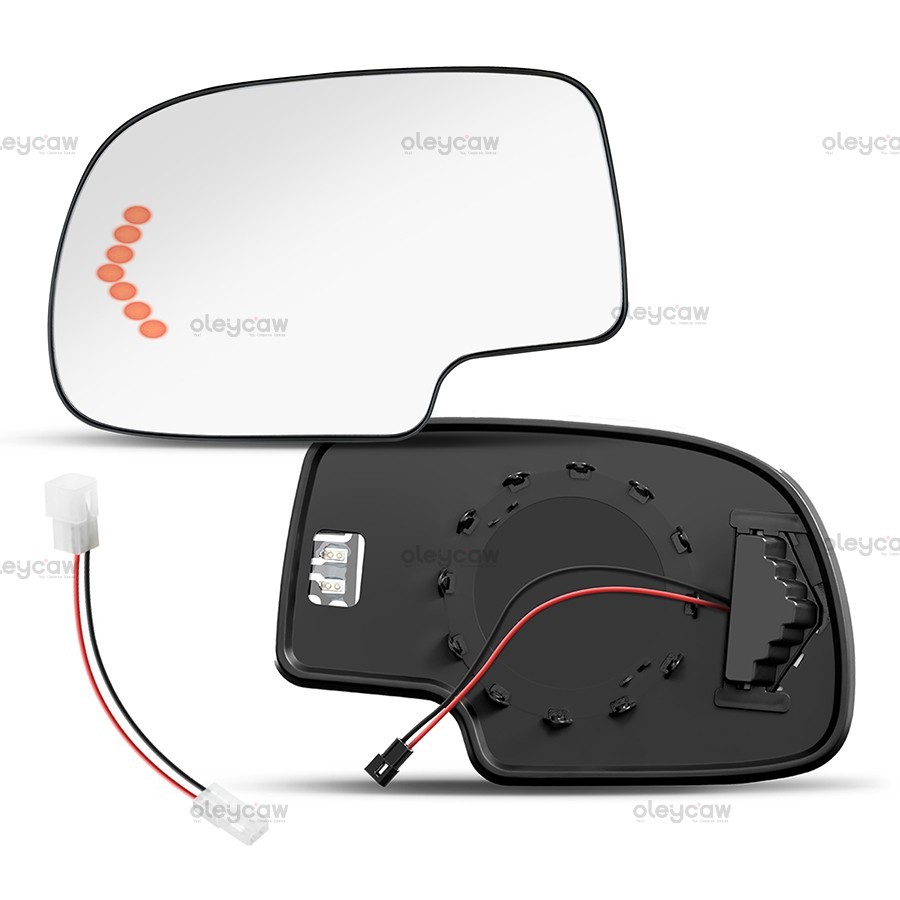 Driver Side Mirror Glass w/Turn Signal for 03-07 Chevy Silverado Suburban Tahoe