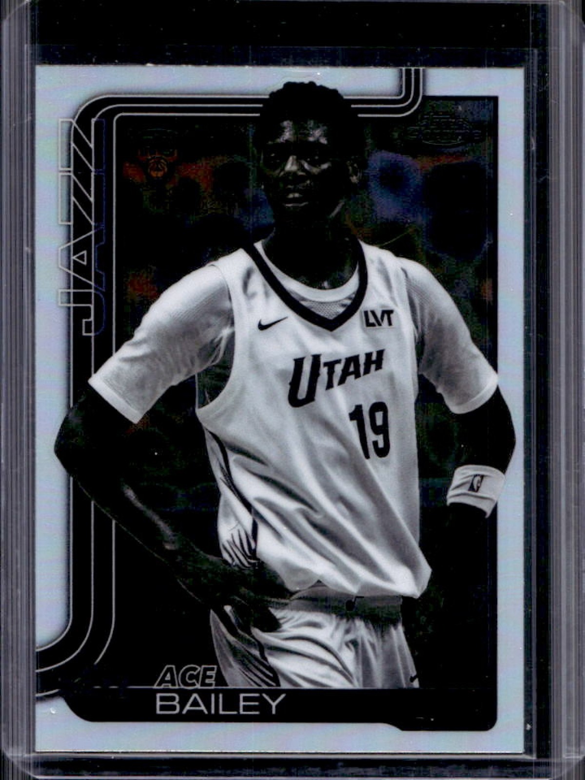 2025-26 Topps Chrome Ace Bailey Negative Refractor Rookie RC #255 Jazz