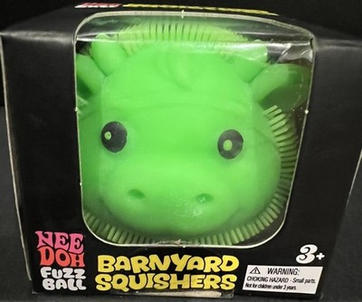 AUTHENTIC Schylling NeeDoh GREEN COW Fuzz Ball Barnyard Squishers 2026 - NEW